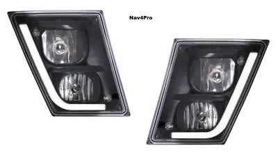 *NEW* 2004-2015 FOR Volvo VN VNL Black LED Bar DRL Fog Light Pair • $262.20