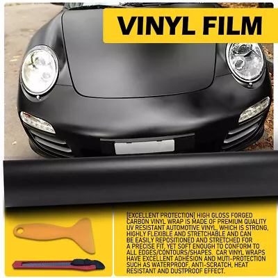 Matte Flat Black Vinyl Film Wrap Sticker Decal Bubble Free Air Release Channel • $11.99