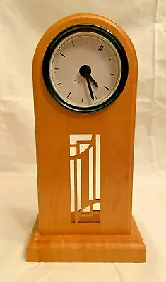 Modern Arch Clock Maple Hard Wood Amerigo By Lasercraft New In Original Gift Box • $18.75