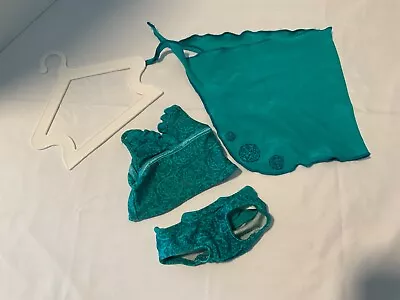 American Girl Doll 2012 Teal Tankini & Sarong Outfit - Swimsuit/Swimwear Set • $8.99