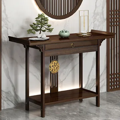 High Polish Narrow Console Table Hallway Table Entry Decor With Storage Drawer • $75.90