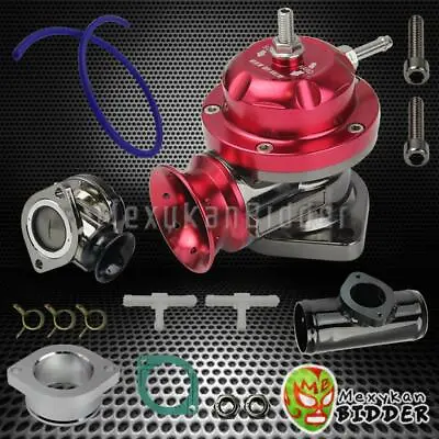 Black 2.5  Flange BOV Pipe + Billet Aluminum Type-RS Turbo Blow Off Valve Red • $43.64