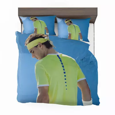 Rafael Nadal Wimbledon Tennis Quilt Duvet Cover Set Children King Bedclothes • £49.19
