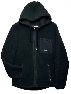 HOLLISTER  CAL  Men’s Sz S Thick Sherpa Fleece Full Zip Hoodie Jacket Sweater • $28.99