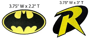 DC Comics Batman Robin 2PK Logo Embroidered Sew/Iron-on Patch Robin Joker • $6.75