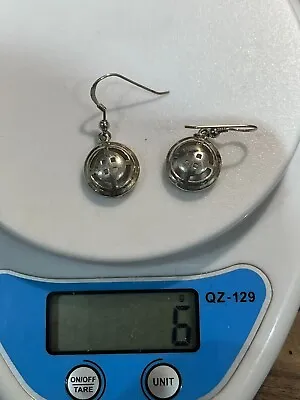 6gm 925 Sterling Silver Drop Earrings Used In A Middle Eastern Design • $7.57