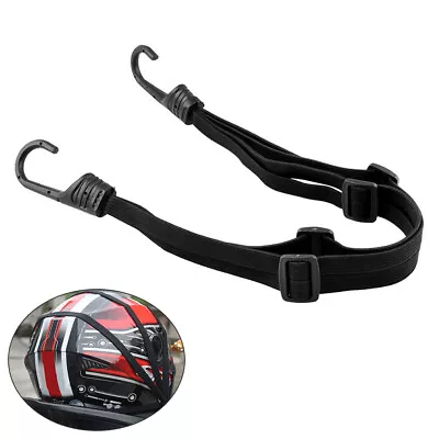 Motorcycle Helmet Luggage Elastic Rope Strap Net Holder Hook Buckle Free Shiping • $6.38