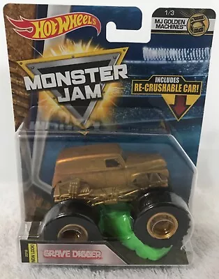 2018 ~Hot Wheels ~ Monster Jam Golden Machines ~ Grave Digger • $39.99