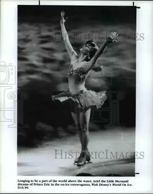 Press Photo Ariel Of Little Mermaid Performs For Walt Disney World On Ice • $19.99