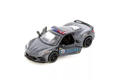 5432P Kinsmart 1:36 Scale  -5 . 2021 Corvette C8 - Diecast Toy Car. Gray  Police • $10.50