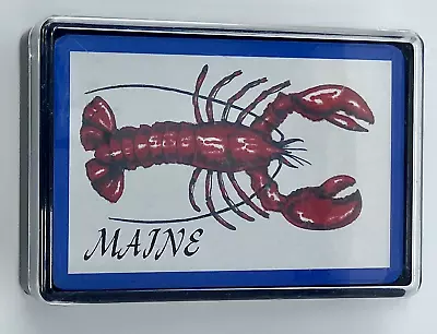 Unopened Deck Playing Cards Lobster Maine With Hard Plastic Case • $9.49