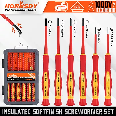 1000V 6 Mini Insulated Screwdriver Set Magnetic Tip Electrician Slotted Phillips • $10.99