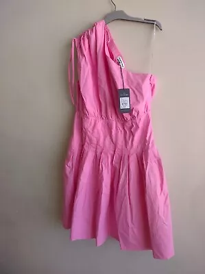 Country Road One Shoulder Mini Dress- Pink Size 16 XL BNWT RRP$199 • $79.95