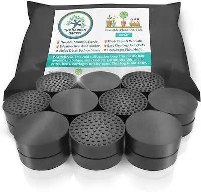 £16.99 • Buy Invisible Pot Feet For Outdoor Plant Pots And Flowers Solid Rubber Pot Risers