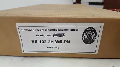 New Mico Design (ES-102-2H-PN) - Polished Nickle 2-Handle Kitchen Faucet  • $220