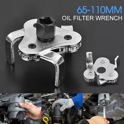 3 Jaw Engine Oil Filter Removal Stainless Steel Wrench Tool For Construction Use • $14.99