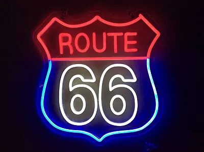 Custom 17 X16  For New Historic ROUTE 66 Neon Sign LED Light Sign US Stock • $89.99