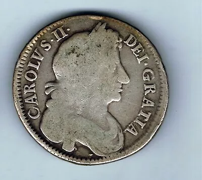 1676 Charles II Silver Half Crown Coin : 14.4g • £22