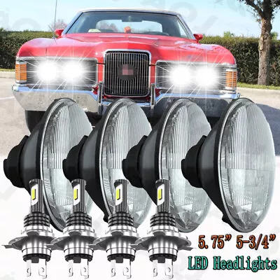  5.75  Round LED Headlights Hi/Lo For Mercury Cougar 1967-1976 Monterey Comet++ • $119.99