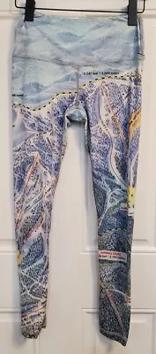 XS Mountain Legs By July Five Womens Legging Lake Tahoe Mountain Map Base Layer • $39.95