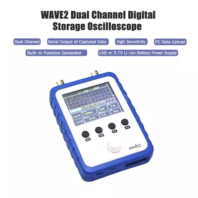 £74.28 • Buy 2 Channel Handheld Oscilloscope WAVE2 DDS Function Generator 2.4  Touch Screen