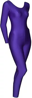 £14.99 • Buy New Kids Girls Shiny  Long Sleeve Footless Catsuit Dance Gymnastics Leotard