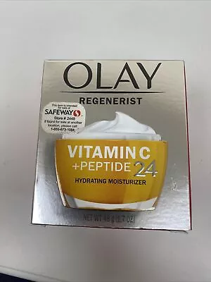 A OLAY Regenerist Vitamin C + Peptide 24 Max Hydrating Moisturizer 1.7 Oz 48 G • $14.50