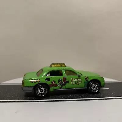 2002 Matchbox Taxi Cab Super Mario Bros Mario & Luigi Livery Green - As-Pictured • $9.95