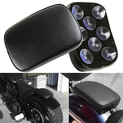 New Black Rectangular Pillion Passenger Pad Seat 8 Suction Cup For Harley Motor • $19.19