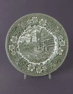 Coaching Taverns 1828 Royal Tudor Ware Staffordshire 3 Breakfast Plates Green • £14.39