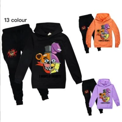 $34.22 • Buy Five Nights At Freddy's FNAF Tracksuit Kids Hoodie Jumper Tops+Trousers Set AU
