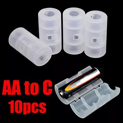AA To C Size Batteries Adapter Switcher Adaptor Case Cell Battery Converter • $9.02