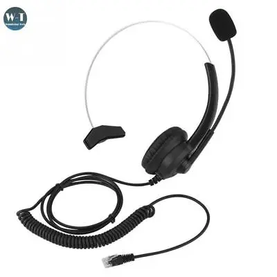 Telephone Headset Call Center Operator Monaural Headphone Customer Ordinary • £11.21