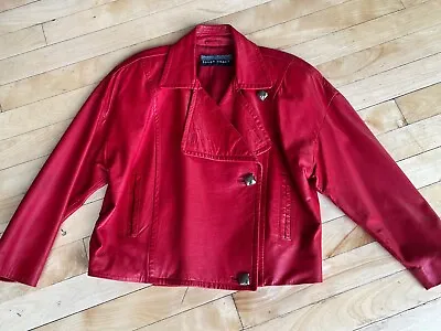 Womens Genuine Leather Jacket Ellen Tracy Size 8 • $40