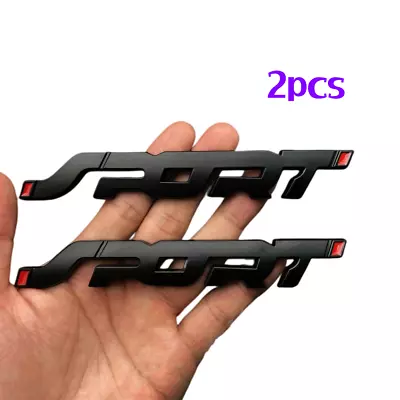 $5.89 • Buy 2x 3D Black Metal Sport Racing Logo Car Trunk Fender Emblem Badge Decals Sticker
