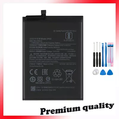 FOR XIAOMI Redmi Note 9 Pro BN53 Battery Replacement 4920mAh + Tools • $38.68