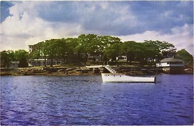 Boat Mooring In Snug Harbor Along The Boothbay Harbor Maine Postcard • $2.99
