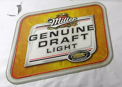 Miller Genuine Draft Light Large Metal Sign Tin Tacker • $60