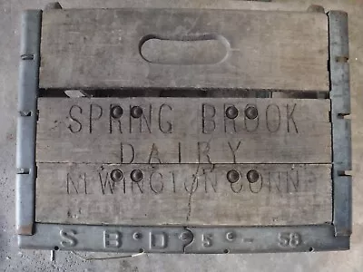 Spring Brook Dairy Milk Bottle Crate Newington Connecticut • $20