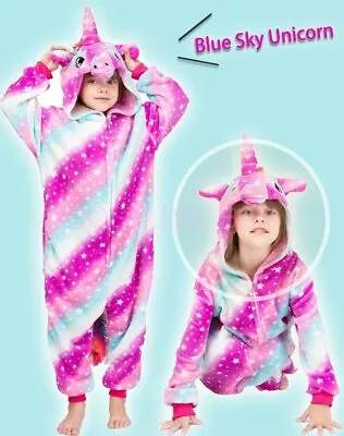 $26.95 • Buy Blue Sky Unicorn Onesie Kigurumi Pajamas Unisex Sleepwear Party Cosplay Costume