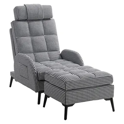 Cube Cushion Upholstered Sofa Bed Single Recliner Chair Lounger Sleeper Chair • £219.95