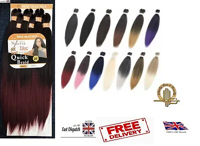 £13.99 • Buy 6 In Pack 28  Long Pre-Stretched Pre-Pulled Braiding Hair Better Than Xpression
