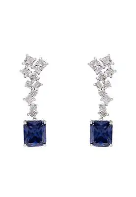 Diana Tanzanite Drop Earrings Silver • $545.36