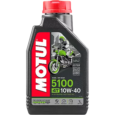 Motul 5100 4T 10W-40 Synthetic Blend Motor Oil #104066 (1 Liter) • $20.75