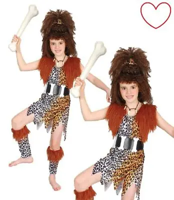 £21.02 • Buy Kids Costume Cave Girl Stone Age Book Day Fancy Dress
