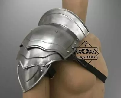 Steel Armor Pauldron For Gladiator Metal Cosplay Shoulder LARP Fantasy Armor • $91.35