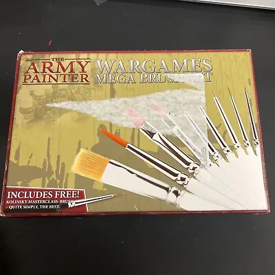 RETURNS The Army Painter Wargames Mega Brush Set ST5113 Paint Brush Set • $48.76