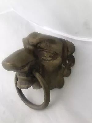$149 • Buy Door Knocker FACE ANTIQUE GARGOYLE - ARCHITECTURAL BRASS