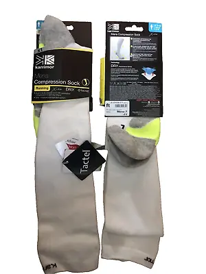 Karrimore Running Compression Mens Socks 2 Pairs Uk 7-11 New Shop Soiled Rrp£33 • £16.99