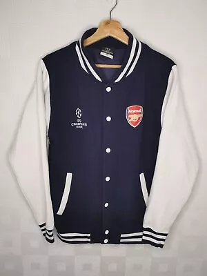 Arsenal Football Club UEFA Champions League Baseball Jacket UK Men's Size Medium • $41.08